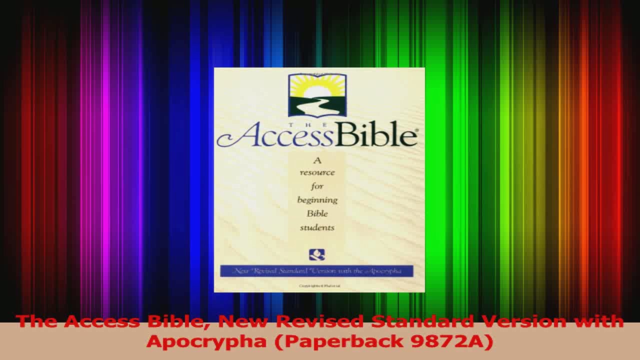 PDF Download  The Access Bible New Revised Standard Version with Apocrypha Paperback 9872A Download Online