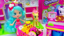 Shopkins Shoppies Doll Jessicake Season 3 12 Pack Shopping at Small Mart with My Little Po