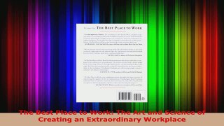 Read  The Best Place to Work The Art and Science of Creating an Extraordinary Workplace PDF Online