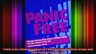 Panic Free Eliminate AnxietyPanic Attacks Without Drugs and Take Control of Your Life