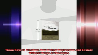Three Days to Freedom How to Beat Depression and Anxiety Without Drugs or Therapies
