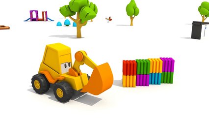 Мультик 3D. Экскаватор Мася играет в игру Горячо - холодно. Собираем Эвакуатор.