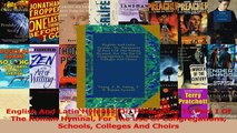 English And Latin Hymns  Or Harmonies To Part I Of The Roman Hymnal For The Use Of PDF