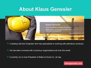 About Klaus Genssler: Vice President of Bilad Al-Duha Company, Dubai