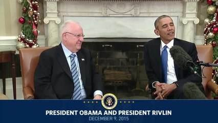 President Obama Meets with the President of Israel