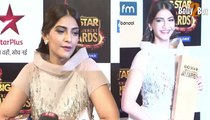 Sonam Kapoor Wins Most Entertaining Actress in a Romantic Role Award For Bollywood Movie Prem Ratan Dhan Payo at Big Star Entertainment Awards 2015