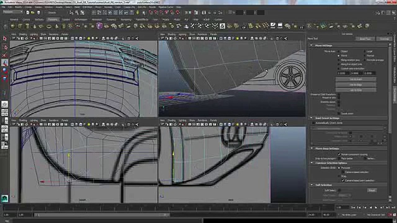 Audi R8 Modeling Tutorial Maya 2014 Clip15-7