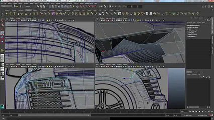 Audi R8 Modeling Tutorial Maya 2014 Clip17-9