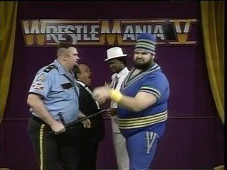 WWF Wrestlemania V - The Twin Towers Post-Match Interview