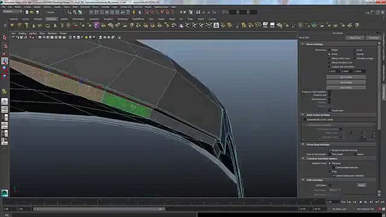 Audi R8 Modeling Tutorial Maya 2014 Clip33-27