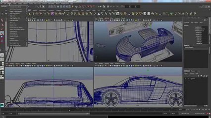 Audi R8 Modeling Tutorial Maya 2014 Clip40-35