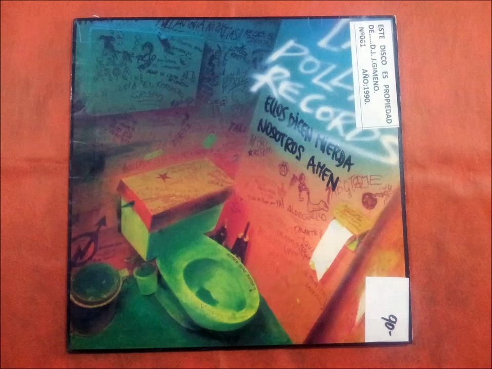 LA POLLA RECORDS.''ELLOS DICEN MIERDA,NOSOTROS AMEN.''.(NEGROS PENSAMIENTOS.)(12'' LP.)(1990.)