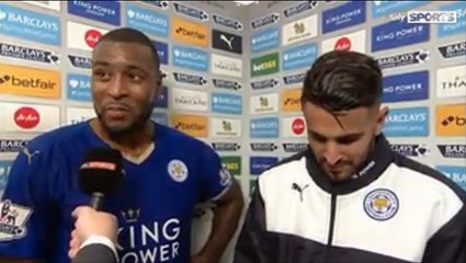 Réactions de Riyad Mahrez et Wes Morgan