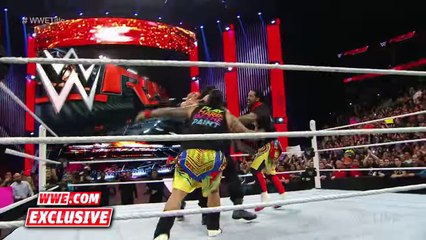 Roman Reigns Celebrating World Championship Win at Raw 14th December 2015