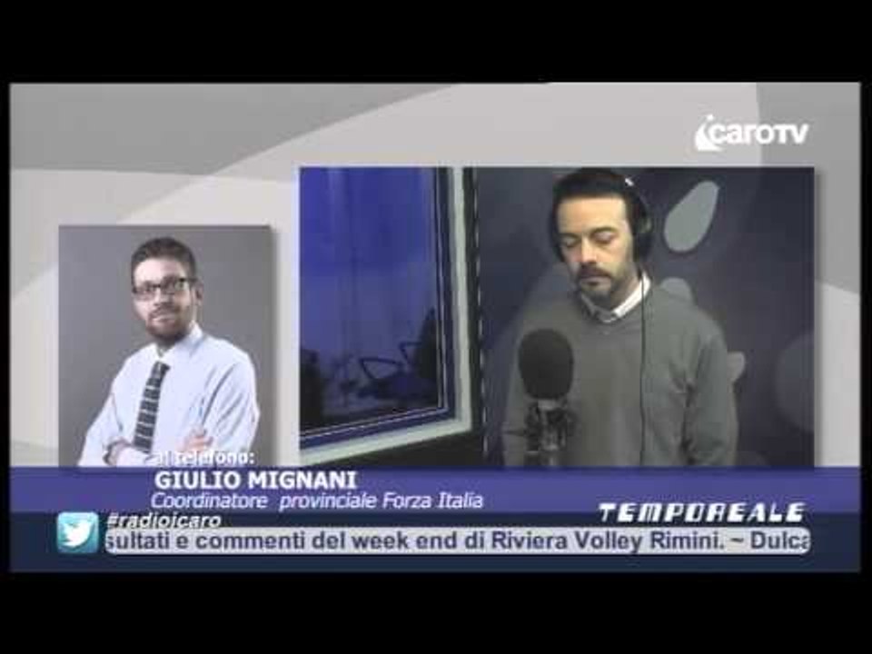 Icaro Tv. Verso le amministrative, a Tempo Reale Giulio Mignani (FI): candidato a metà gennaio
