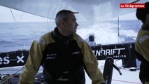 Trophée Jules Verne. Spindrift : rencontre inédite avec Idec dans le Pacifique !