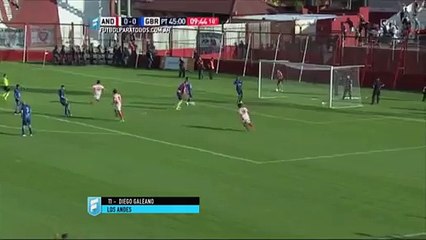 Gol de Galeano. Los Andes 1- Guillermo Brown 0. Fecha 42. Primera B Nacional 2015. FPT.