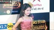 Bajrangi Bhaijan Star Harshali Malhotra looking so cute and tell her favourite song on Red carpet in Big Star Entertaintment Award 2015
