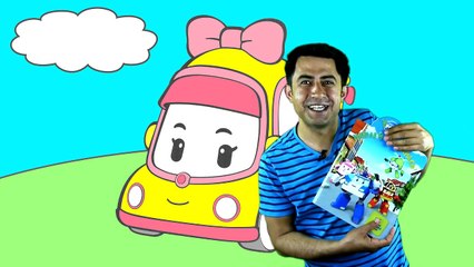 Çizgi film Robocar Poli Amber, Mini, Okul servisi School be (Учим цвета на турецком языке)