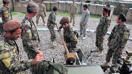 Afghan National Army D30 Howitzer Training