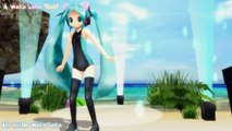 MMD - Waka Laka Miku dancing in Beach - [ Mi Primer Video con MMD 7.39 & MME   SubLatinoHD