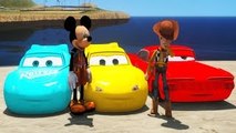 Disney Toy Story Sheriff Woody Buzz Lightyear & Mickey Mouse play with Lightning McQueen D