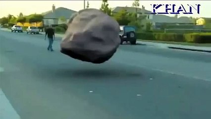 A Big Stone Standing In air .