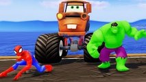 Spiderman & HULK w/ Disney Cars Pixar Tow Mater & Donald Duck PLAYTIME (Compilation Videos
