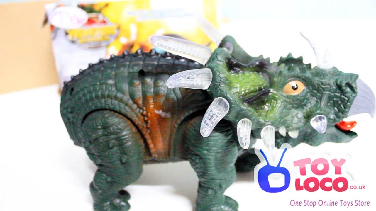 www.toyloco.co.uk Battery Operated Model Triceratop With Lights And Sound