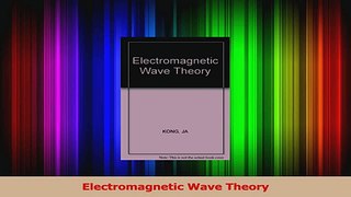 Read  Electromagnetic Wave Theory Ebook Free