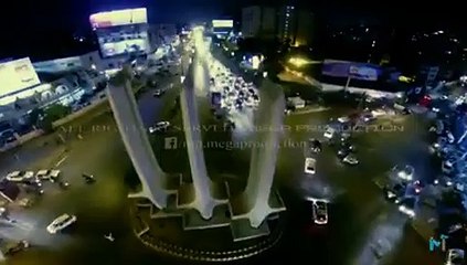 Aerial view of Karachi , Pakistan's biggest city