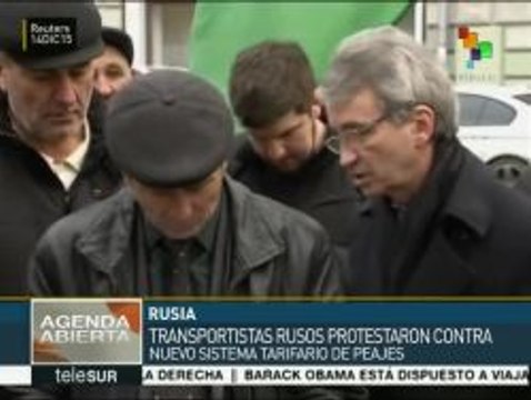 Rusia: transportistas protestan contra nuevo sistema de peajes