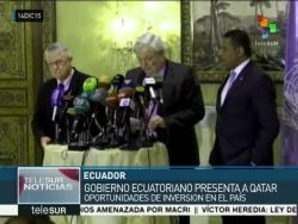 Ecuador presenta oportunidades de inversión a empresarios de Qatar