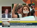 Argentinos rechazan intenciones de reformar la Ley de Medios