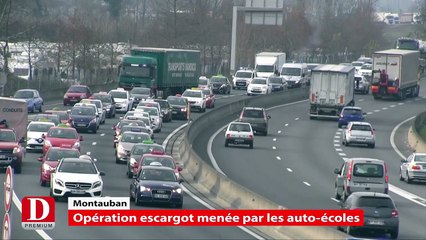 Opération escargot menée par les auto-écoles