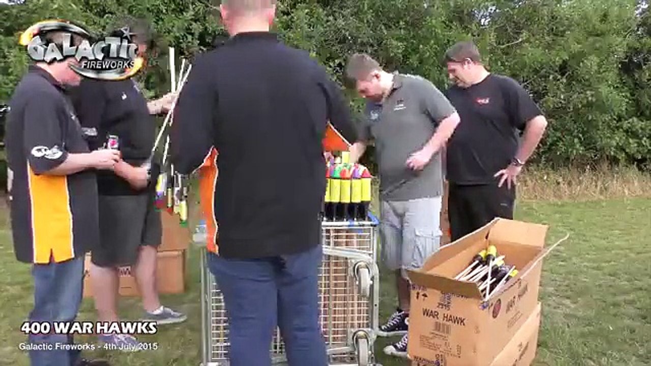 Ultimate Rocket Volley From Galactic Fireworks - 400 War Hawks from Bright Star Fireworks