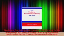 Lesen  Moderne Investitionsrechnung Einführung in die klassische Investitionstheorie und Ebook Frei