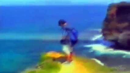 Real GHOST Caught on Tape Jumping off Cliff ?