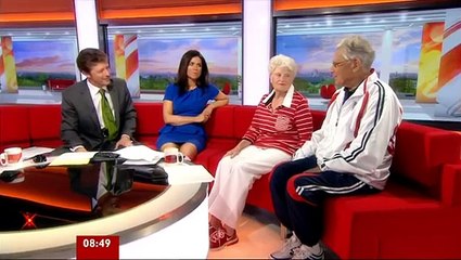 SUSANNA REID. BBC ONE. Breakfast Terry Donlon & Sylvia Andrews PING PONG 02nd.July.2012.