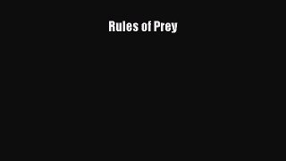 Rules of Prey [Read] Full Ebook