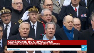La Marseillaise lors de lHommage national aux Invalides PARIS