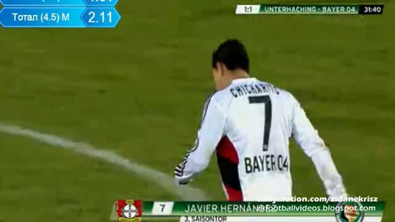 Chicharito Super GOAL - Unterhaching 1 - 1 Bayer 04 Leverkusen 15.12.2015 HD DFB Pokal