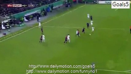 Lars Stindl Goal Monchengladbach 1 - 0 Bremen DBF Pokal 15-12-2015