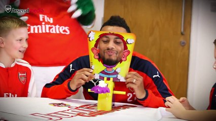 Coquelin_ Mertesacker and Gabriel take on Pie Face challenge
