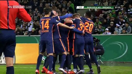 Jannik Vestergaard Goal - B. Monchengladbach 1-2 Werder Bremen - 15-12-2015 DFB Pokal