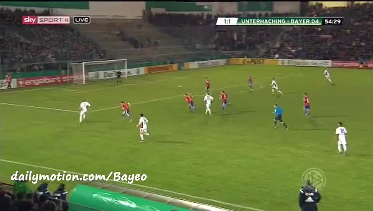 Stefan Kießling Goal - Unterhaching 1-2 Bayer Leverkusen - 15-12-2015 DFB Pokal