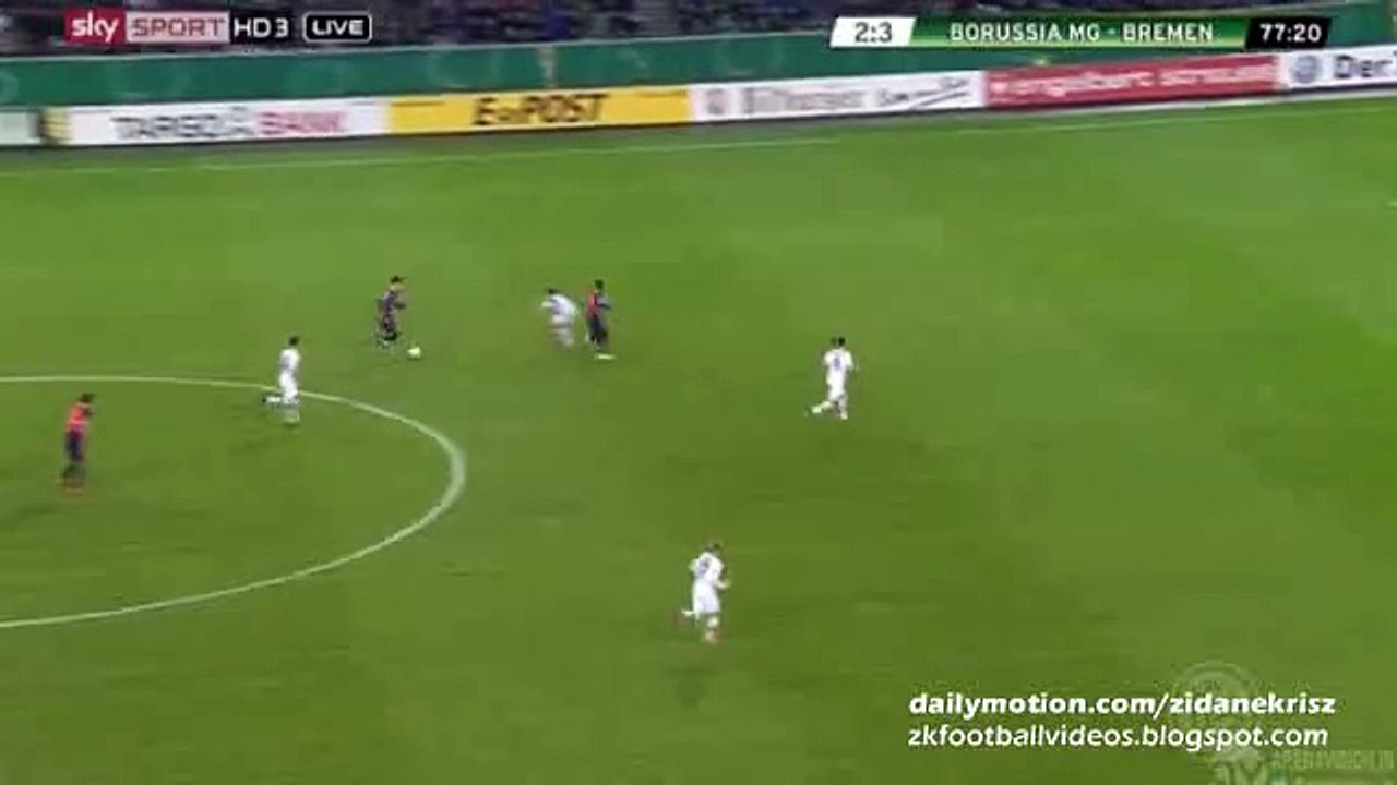 Ujah GOAL - Borussia Mönchengladbach 2 - 4 Werder Bremen DFB Pokal 15.12.2015