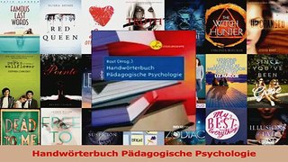 Download  Handwörterbuch Pädagogische Psychologie Ebook Frei