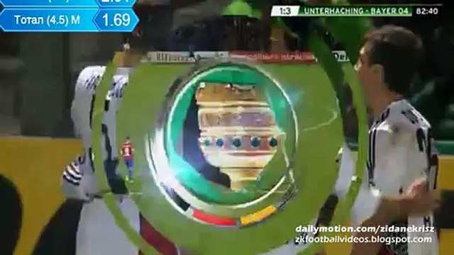 1-3 Karim Bellarabi GOAL - Unterhaching v. Bayer 04 Leverkusen 15.12.2015 HD DFB Pokal