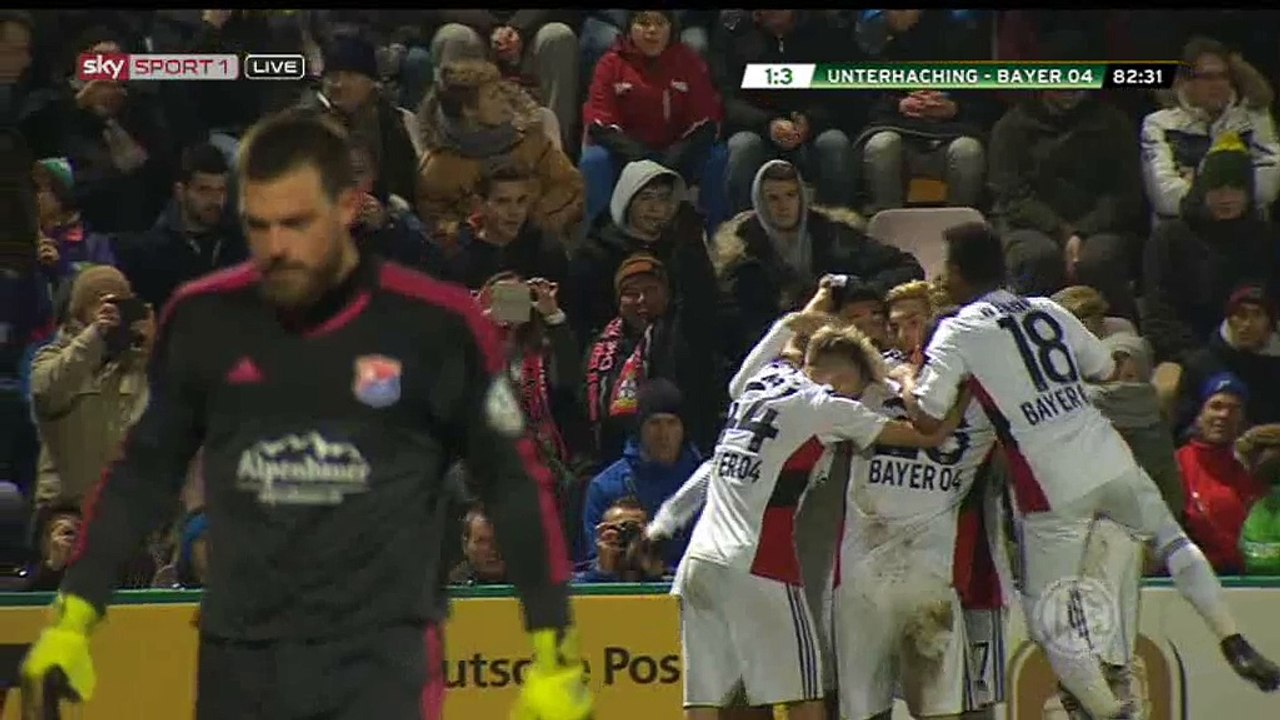 Karim Bellarabi Goal - Unterhaching 1-3 Bayer Leverkusen  - 15-12-2015 DFB Pokal